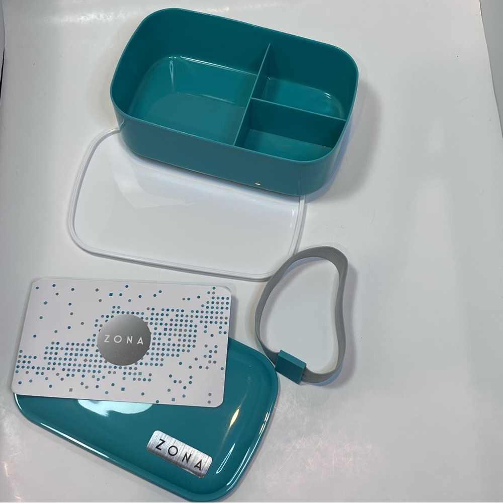 Zona Bento Box Turquoise Dishwasher Safe. New in package.